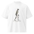 Unisex organic japanese skeleton oversized high neck t-shirt