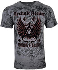 Archaic by Affliction Men's T-Shirt Achilles Biker Tattoo