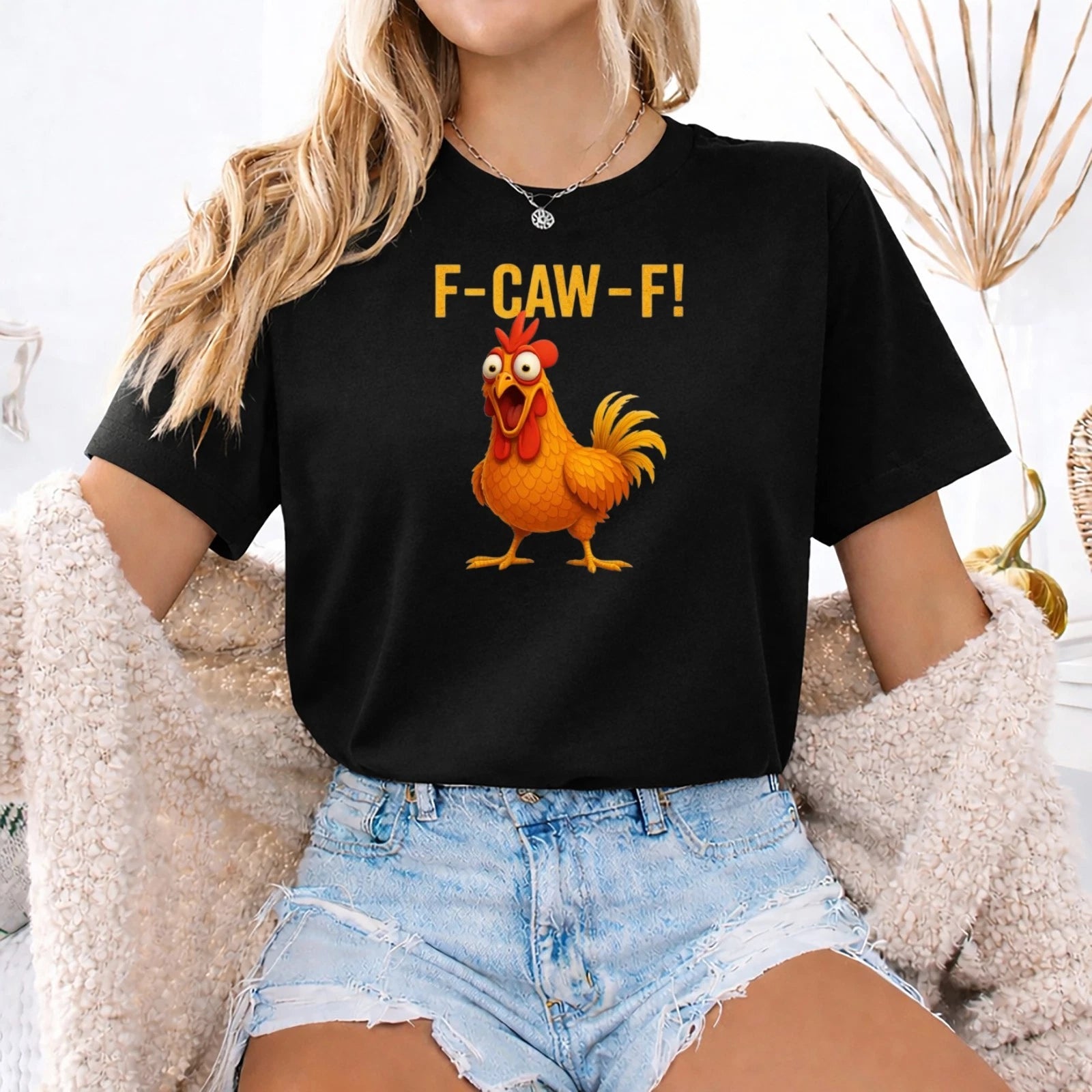 F-Caw-F Funny Chicken Meme Sassy Bird Rooster T-Shirt F CAW 2
