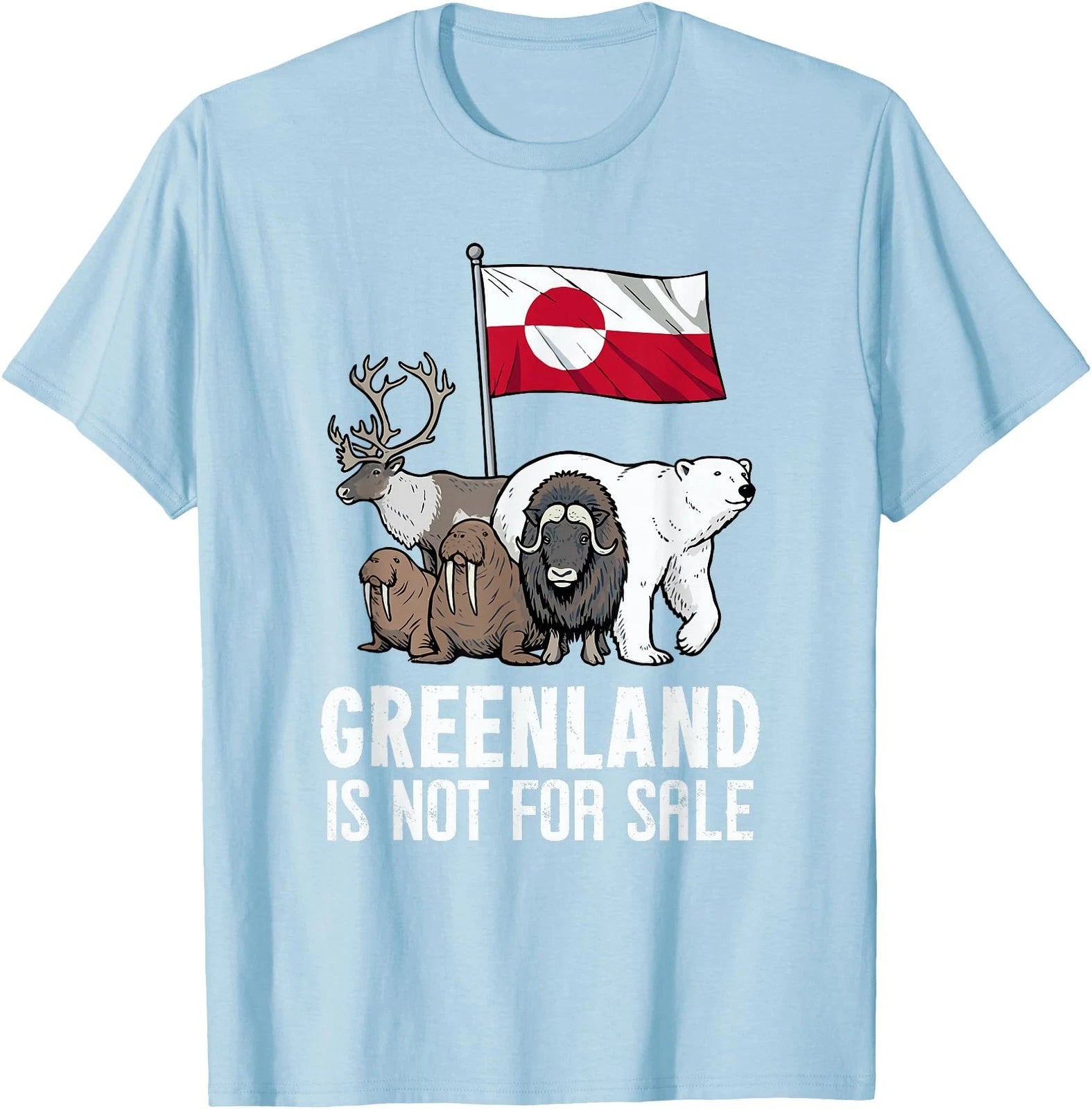 Greenland Not for Sale Greenland Flag Animals Greenlanders T-Shirt