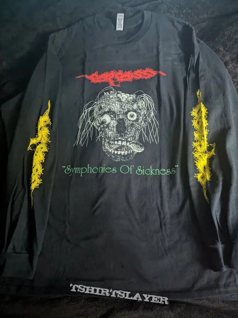 90s CARCASS Symphonies of Sickness Vintage Longsleeves Shirt Reprint