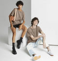 Unisex Brown T-Shirt Soft Cotton Basic Tee Casual Everyday Minimalist Neutral