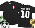 FRANCE Personalised Football T-shirt French Footballer Shirt Kit Custom Name Tee