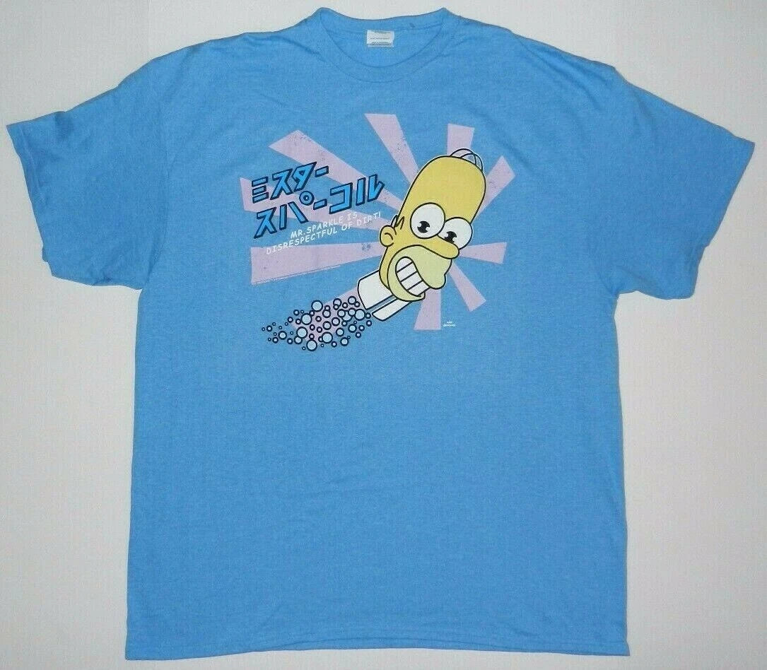 The Simpsons MR. Sparkle Homer Simpson T Shirt Japanese Tee