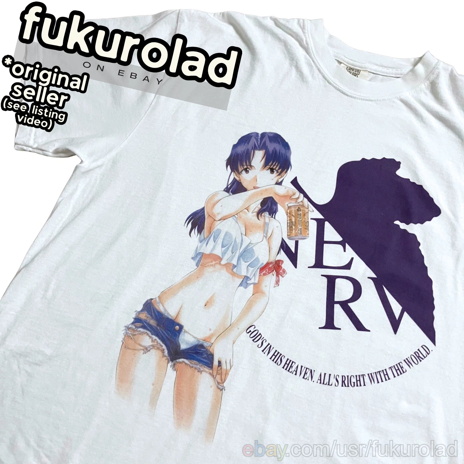 Misato Katsuragi Evangelion UNISEX Anime t-shirt - high quality print