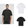 Build Your Brand Oversized mock neck tee - Oversized, High neck, Set-in sleeve