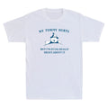 My Tummy Hurts But I'm Being Really Brave About It Funny Bear Meme Men's T-Shirt