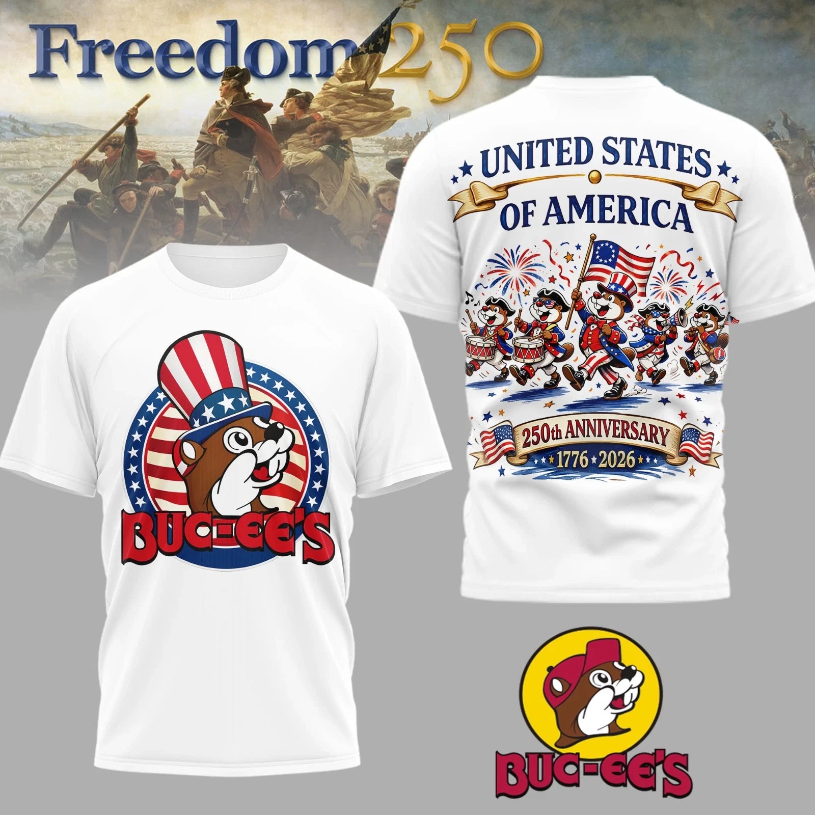Buc-ees 250th Anniversary America, 250th years of Freedom T-shirt