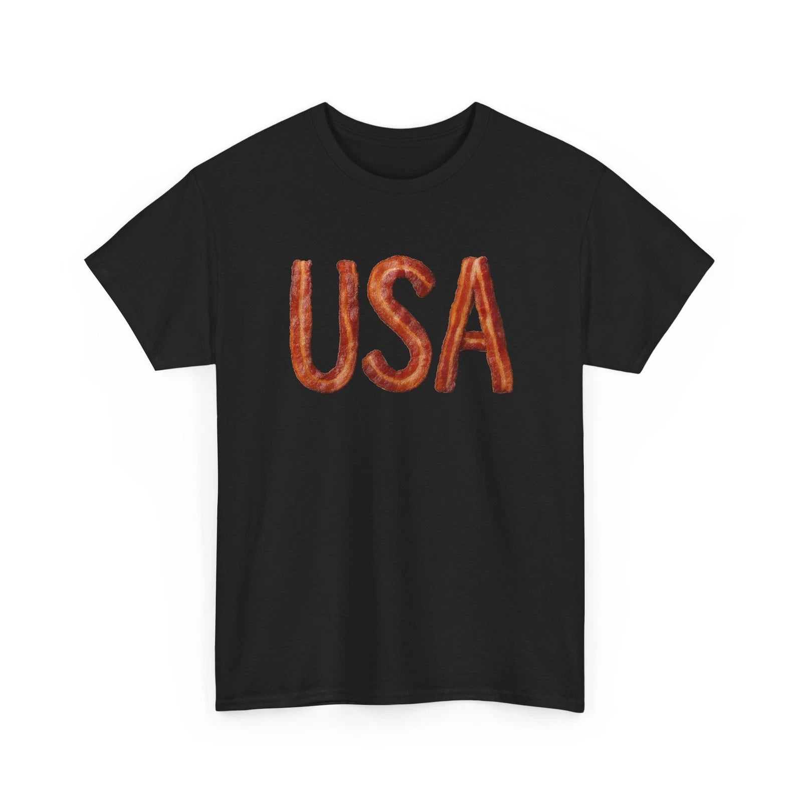 Bacon Flag Tee, Patriotic Bacon Shirt, Food Lover Gift, Funny Graphic Tee,