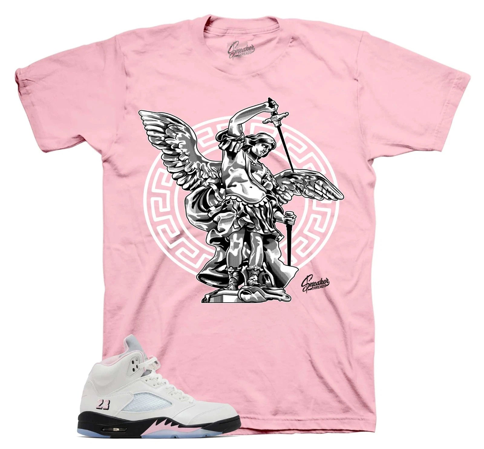 T-Shirts To Match Retro 5 Soft Pink AJ5 Sneakers - Archangel Sneaker Tees