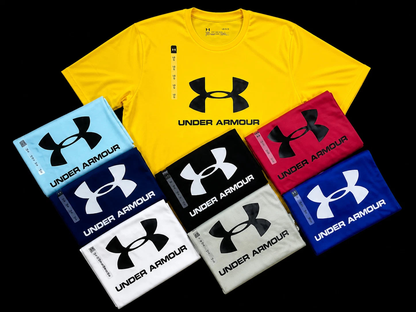Men Under Armour Cotton Crew Neck  Short Sleeve T-shirt Big Print-BNWT