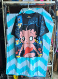 Betty Boop All Over Print Graphic Shirt Black Streetwear Pop Art Style
