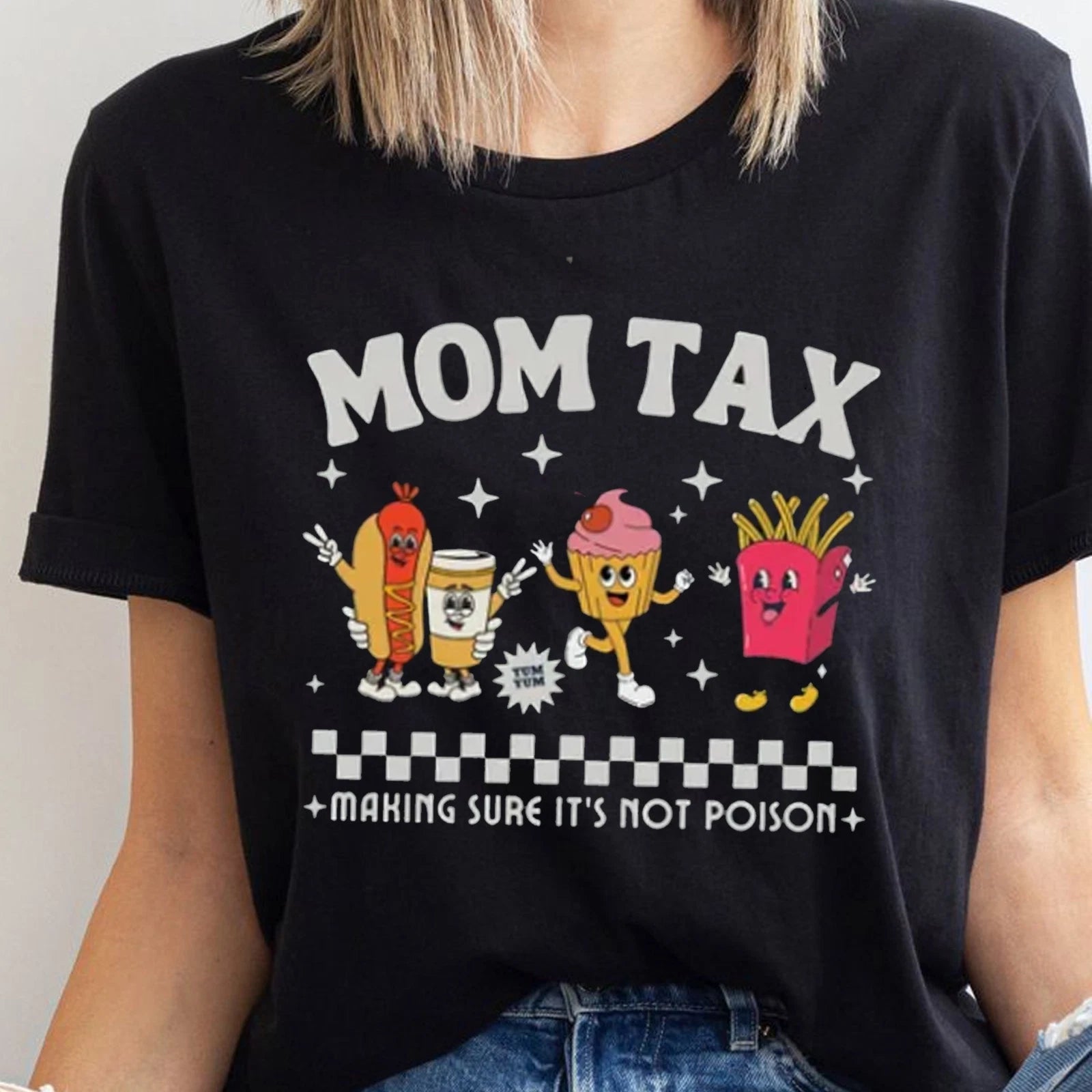Retro Mom Tax T-shirt, Funny Mom Taxation Tee, Humorous Mother's Day Gift