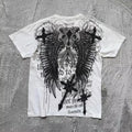 Mens Y2K Gothic Graphic T Shirt Streetwear Skull Cross Oversized Tee Top