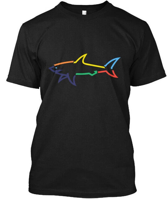 Colored Shark Paul Tee T-Shirt Made in the USA Size S to 5XL