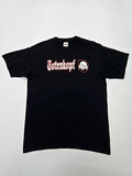 Fruit of the Loom Men Black Graphic Print T-Shirt Size M Regular
