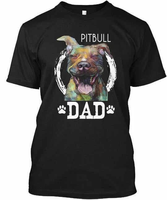 Pitbull Dad Dog - T-Shirt Made in the USA Size S to 5XL