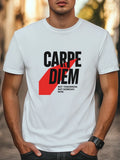 Carpe Diem Motivational T-Shirt Graphic Tee Seize the Day, Act Now Shirt Unisex