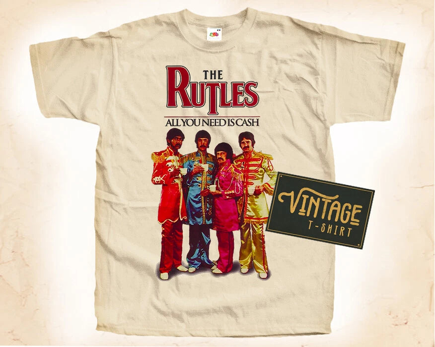 The Rutles v1 T-SHIRT Tee Poster Vintage Natural Shirt sizes S to 5XL