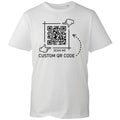 Personalised T-shirt QR Code Custom Printed Shirt Scan The QR Code Casual Tee