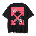 Popular OFF WHITE Character Print Black Size Logo T-shirt Men's Size Tee 11