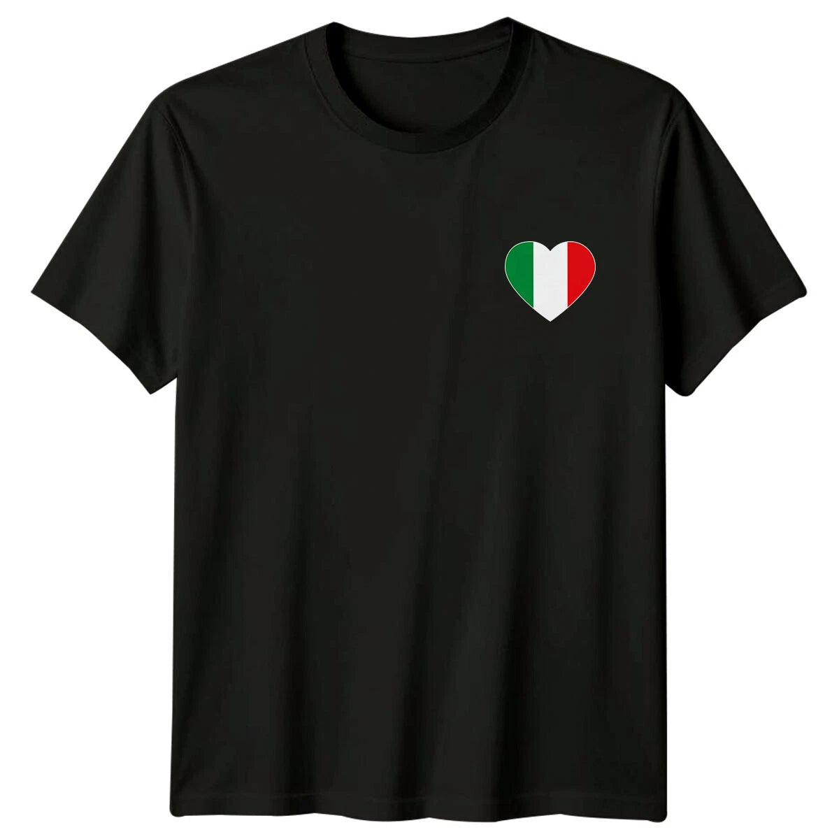 Italy Flag Heart Italian Pride Flags Mens T-Shirt Womens Tee Top