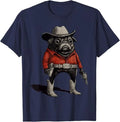 Cowboy Pug Dog Funny Western Outfit Red Pug Cowboy Meme T-Shirt