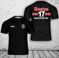 Custom Name Boston Fire Department Engine 17 Dorchester 3D T-Shirt