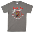BSA Bantam Biker T Shirt Door Art Rat Chopper Bobber Hotrod Vintage Cafe Racer