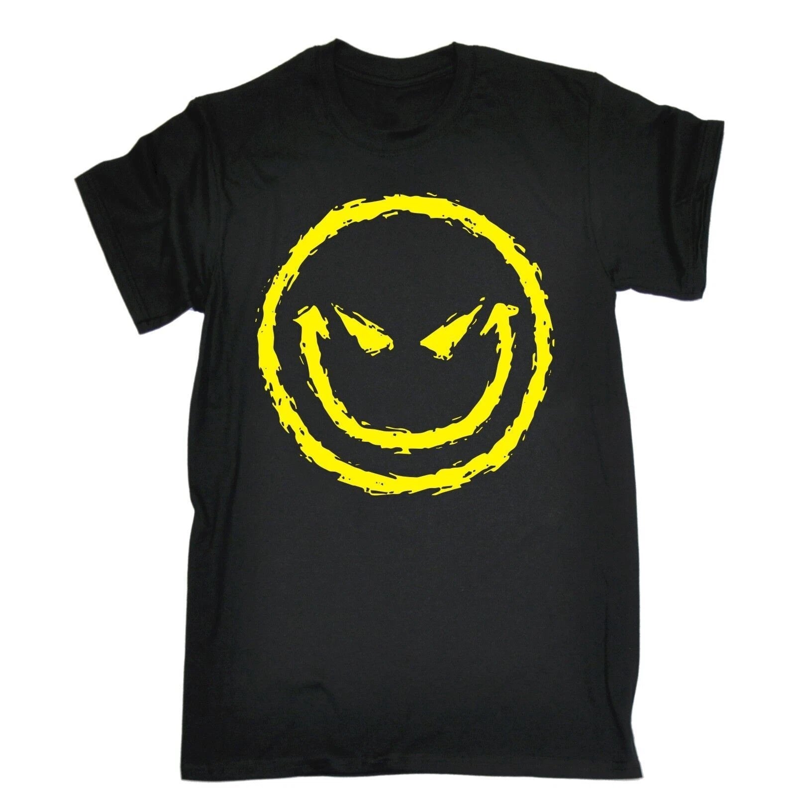 RAVE SMILEY FACE - MENS UNISEX DJ T-SHIRT