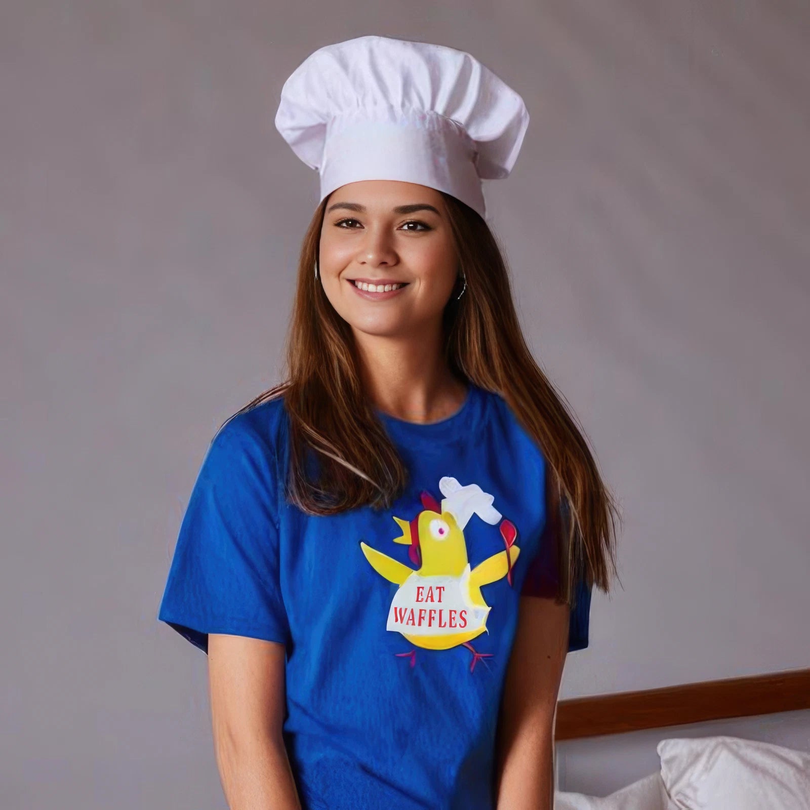 Eat Waffles Adult Tee, Unisex Graphic T-Shirt