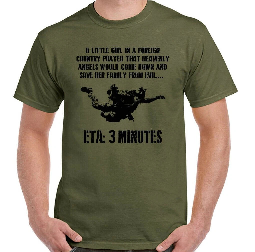 PARA T-Shirt Mens 1 2 3 4 SAS Special Force Marine Parachute Regiment ETA 3 Mins