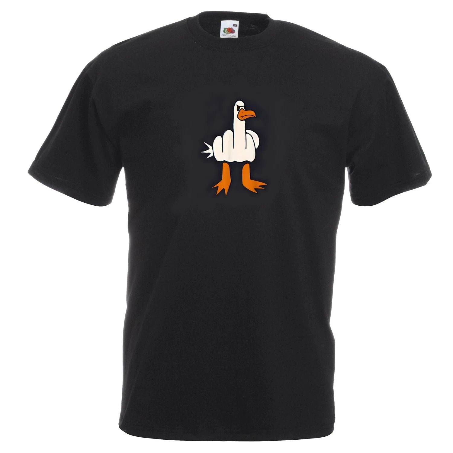 DUCK YOU - THE BIRD MIDDLE FINGER FUNNY MOTIF  Mens  Unisex T-Shirt