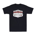 Bowling Funny Expression Package Scared Bowling Pins Gift Men's Cotton T-Shirt