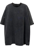 Aelfric Eden Sz L Men Oversized Acid Wash Plain T Shirt Washed Cotton Basic Tee