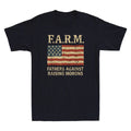 Fathers Against Raising Morons Funny USA Flag Vintage Men's Short Sleeve T-Shirt