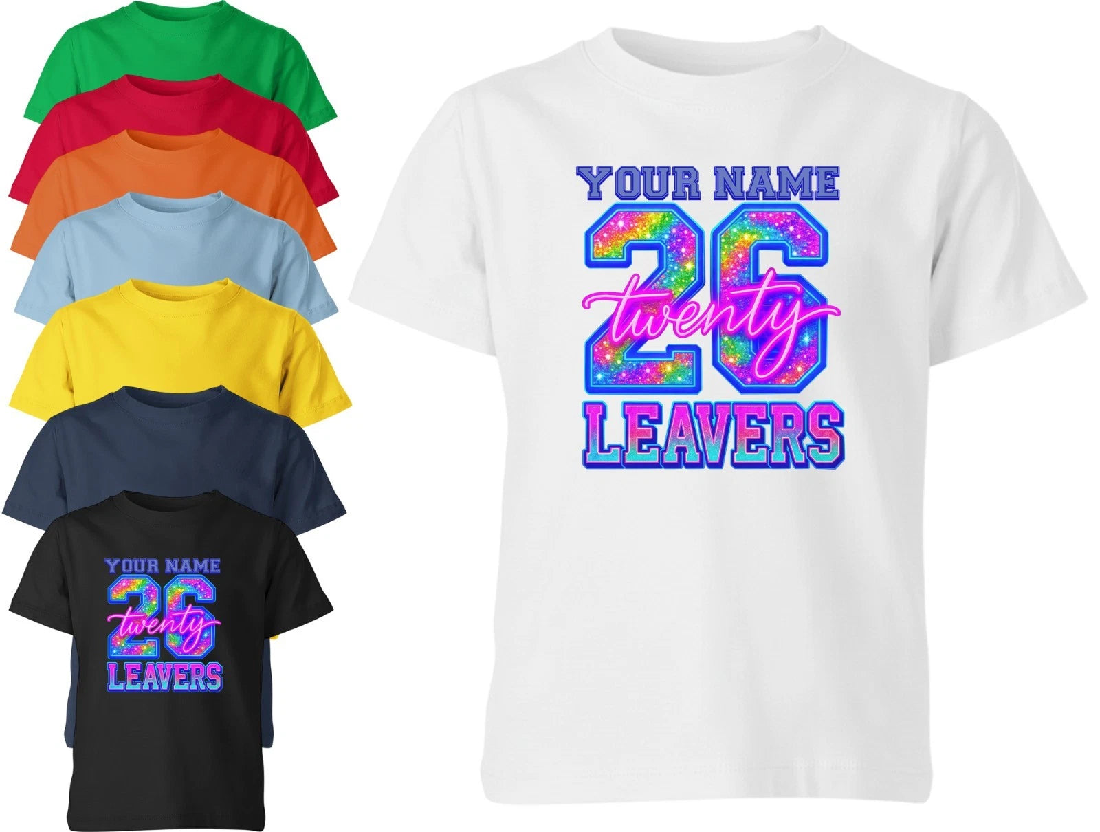 Personalised Leavers Shirt 2026 Kids School Leavers Unisex T-Shirt Boys Girls