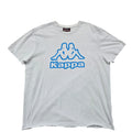 Kappa Men's White Logo Print T-Shirt XXL Cotton Short Sleeve Casual Tee