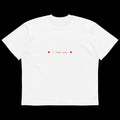 Unisex organic i love you kawaii oversized high neck t-shirt