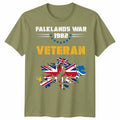 Falkland Wars 1982 Veteran Unisex T Shirt Uk Flag Soldiers War Remembrance Day