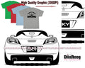 Saturn Sky Fun Convertible Black Outline DigiRods Custom Car T Shirt 4 Colors