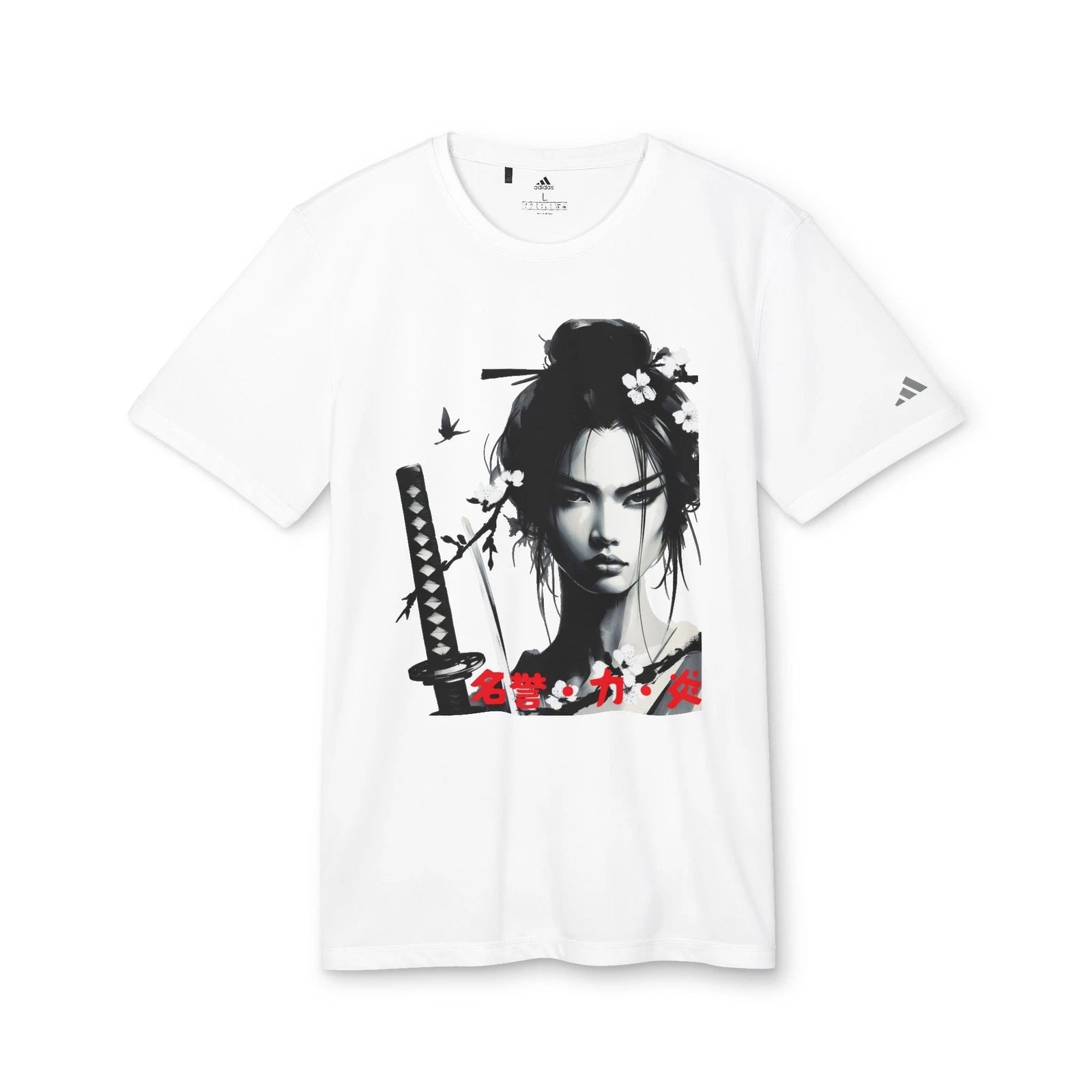 adidas Unisex Sport T-shirt 名誉・力・炎 woman samurai warrior designer tee men women