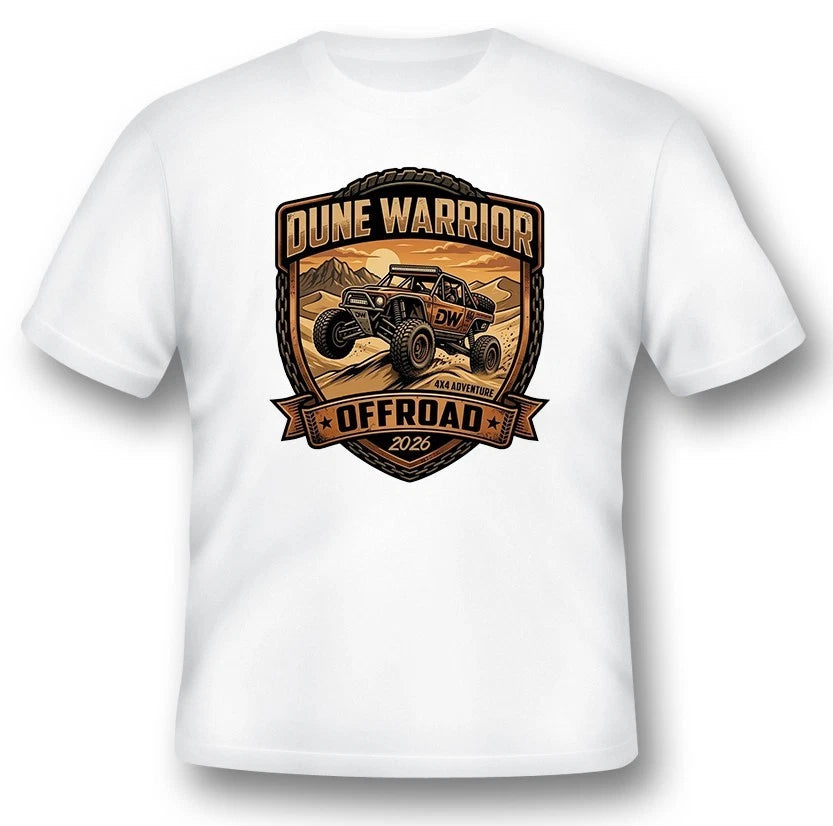 Dune warrior offroad 2026 tee shirt white or black. for your atv utv offroad fun