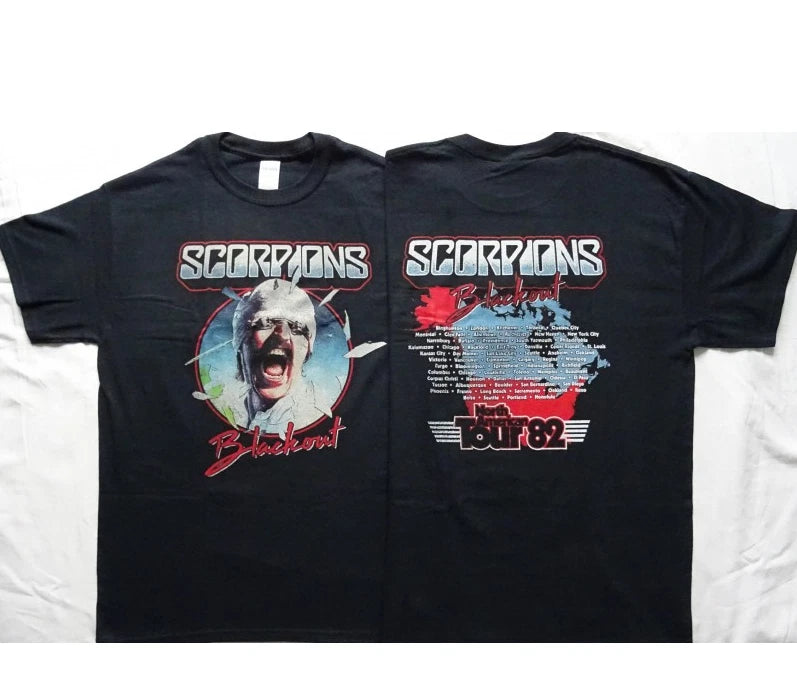 Blackout Tour 1982 Official Scorpions Heavy Metal Hard Rock Shirt