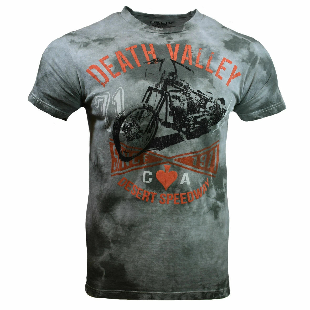 Men's HELIX -Death Valley Desert Speedway Tie Dye Tee -  Super Soft -NWT