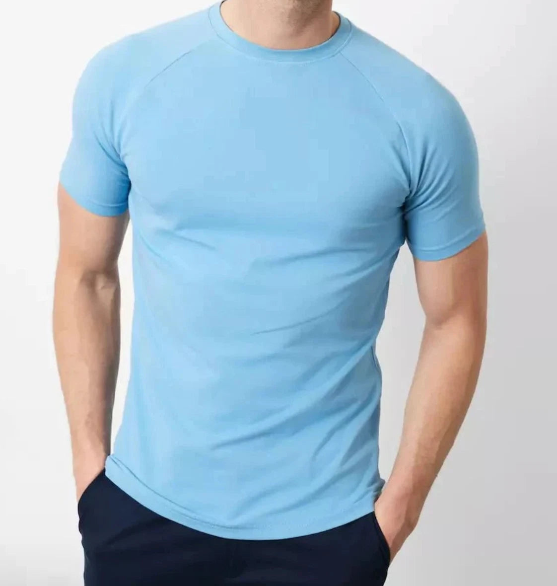 New Tailored Athlete Muscle Fit T-Shirt, Soft Blue, Large