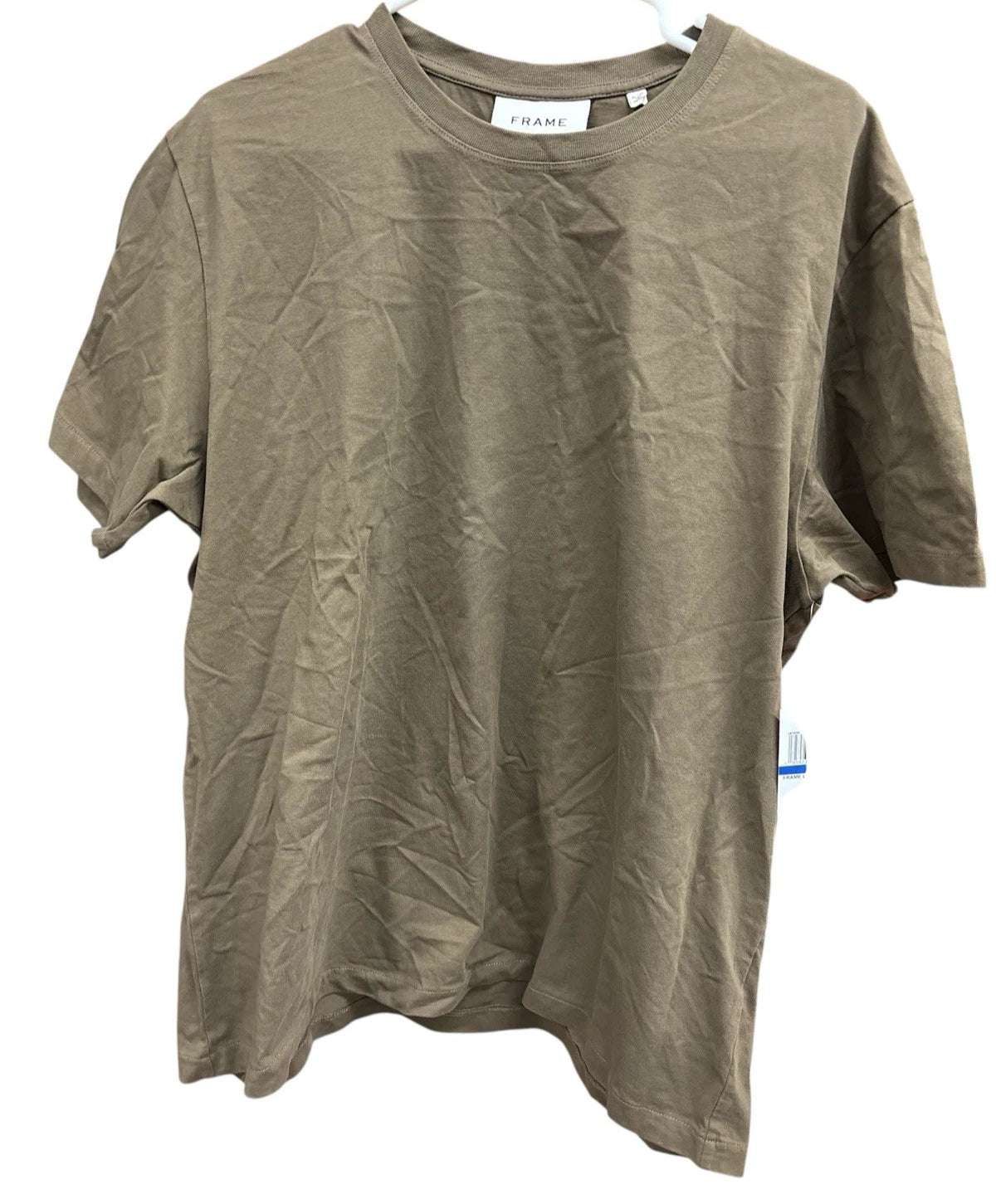 Frame Men's Short Sleeve Logo Tee T-Shirt Soft Mocha/Brown US Size Large