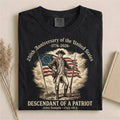 Custom Name 250th Anniversary T-shirt 1776 USA Patriot Descendant Gift