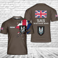 Custom Name British Army Special Air Service 3D T-Shirt Size S-5XL