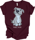 Pibble Mom Pittie Love Pitbull T-Shirt Funny Dog Mom Gift Pit Bull Puppy Graphic